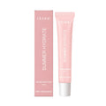 Pink lip balm butter stick with shea butter and olive oil ingredients