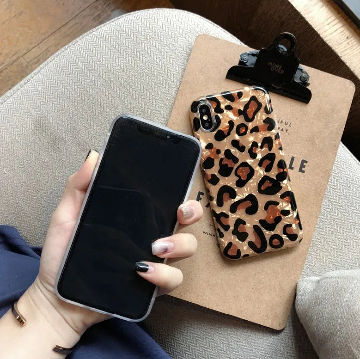 Leopard print silicone TPU phone case for iPhone XR XS Max X 6 6S 7 8 Plus, colourful back cover
