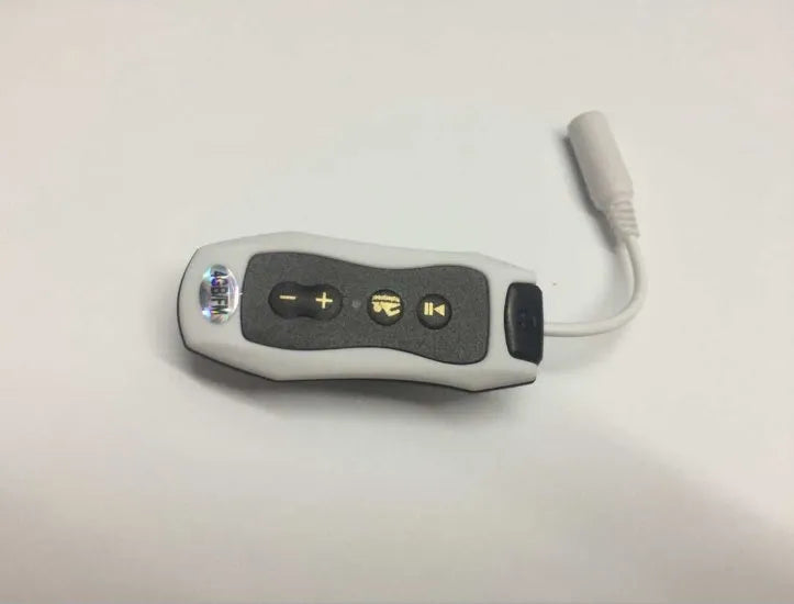 Compact Bluetooth MP3 headset in multiple colours with IPX68 waterproof rating for sports.