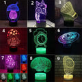 3D colourful touch remote control LED desk lamp with USB power supply for study rooms