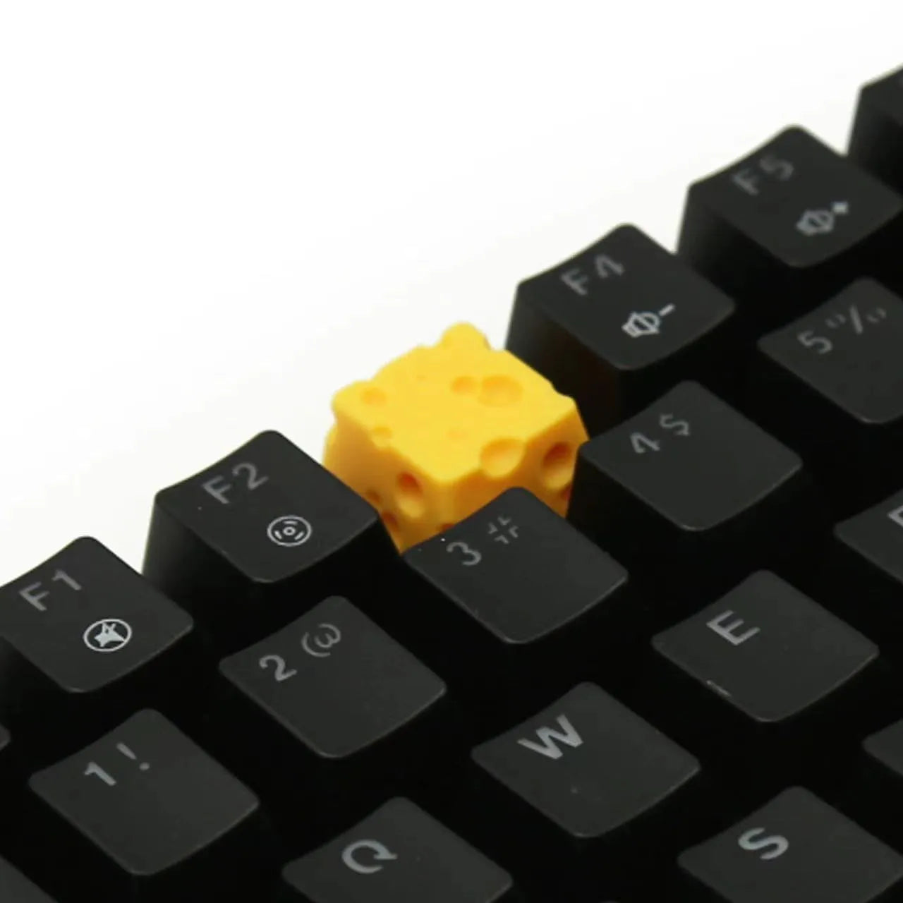 Yellow resin cheese character key cap for mechanical keyboard customisation