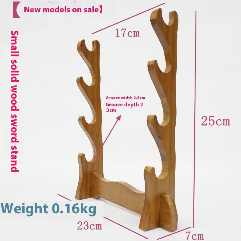 Handmade wooden multi-layer bracket shelf with Chinese style decorative details