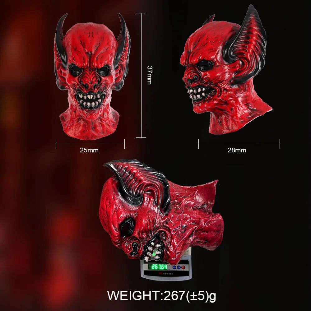 Red bat horror party hood mask made from RP foam for Halloween and Carnival dress up