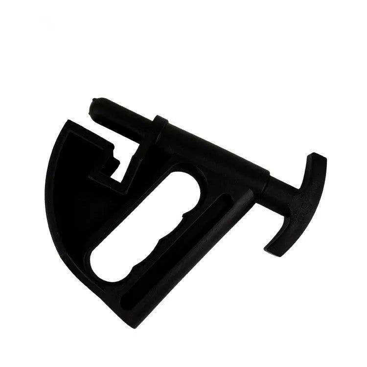 Black plastic tyre chucking machine accessory for tyre changers, 17.5 x 14.5 cm