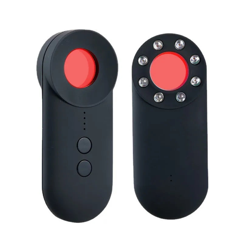 Black GPS and camera detector with compact rectangular design showing Micro USB charging port