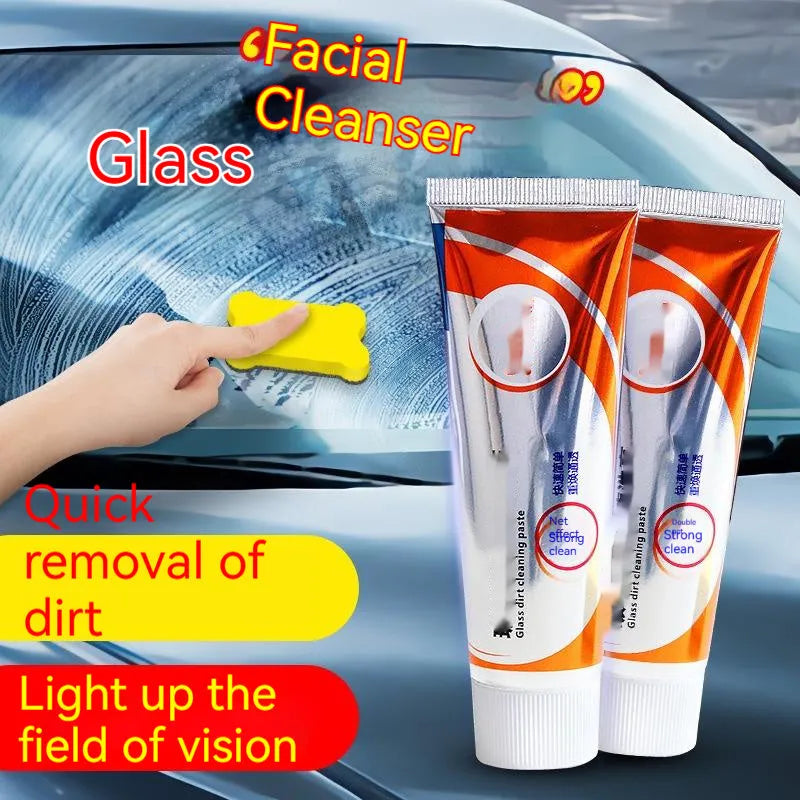 65ml white bottle of car windshield cleaning paste for oil stain removal