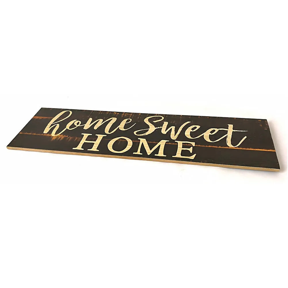 Hand-carved wooden wall pendant decoration in black or white, measuring 40cm long