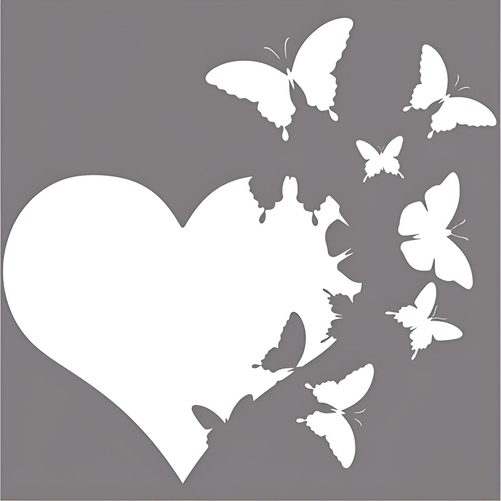 Butterfly car body decoration sticker, 15x15cm plastic decal in white, black, red, purple, lake blue or pink