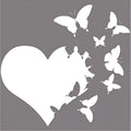 Butterfly car body decoration sticker, 15x15cm plastic decal in white, black, red, purple, lake blue or pink