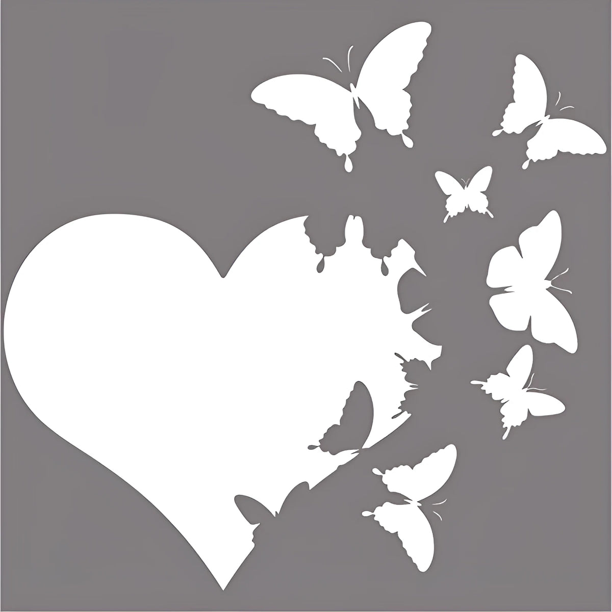 Butterfly car body decoration sticker, 15x15cm plastic decal in white, black, red, purple, lake blue or pink