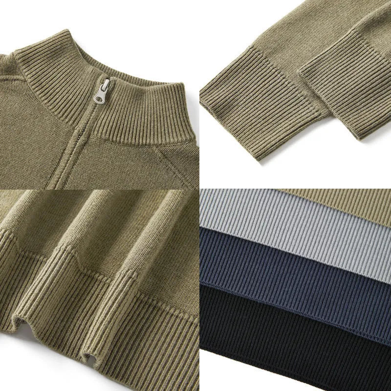 Men's casual slim fit wool pullover sweater in neutral colour options with long sleeves