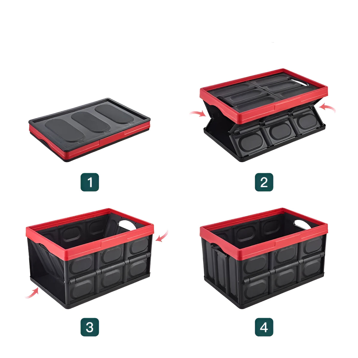 Foldable non-woven car boot storage box in 30L and 55L sizes with colour options