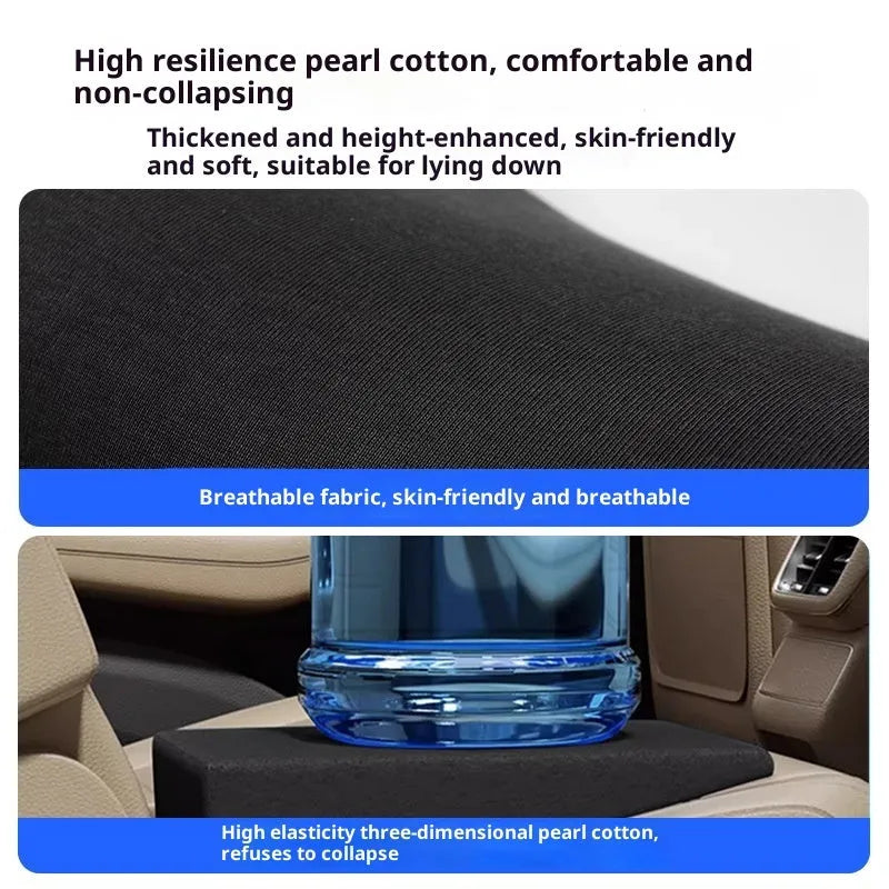 Black pearl cotton flat pad car seat back mattress in single, double, or three-piece pack options