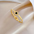 Roman titanium steel bracelet with electroplated gold or silver finish, retro fashion design, single bracelet.