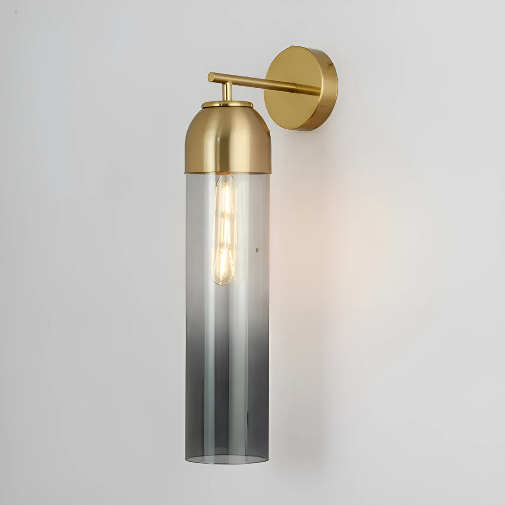 Nordic postmodern glass wall lamp with creative shade design in living room setting