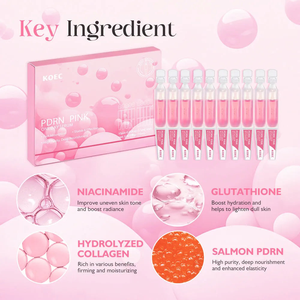 KOEC powder polypeptide disposable moisturising essence sheet masks 10 pack with latex sheets