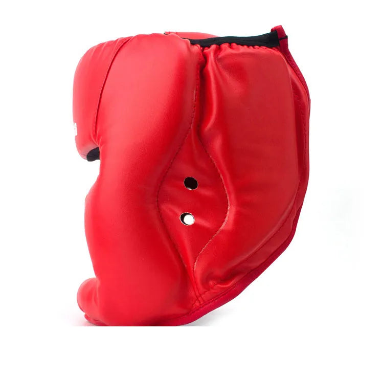 Taekwondo fighting headgear helmet in PU with one-size adult fit for boxing and martial arts