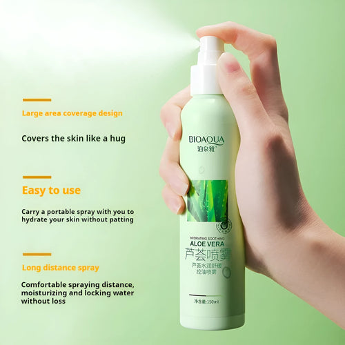 150ml clear plastic spray bottle of fine mist moisturising toner for face and body