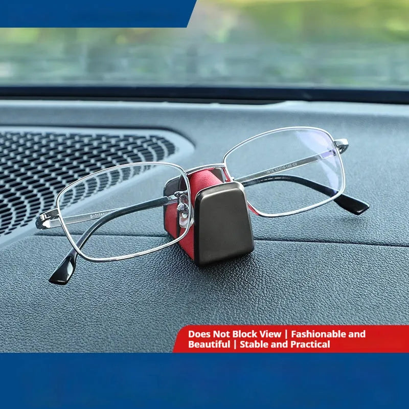 Car dashboard glasses clip holder in four colour options with compact design