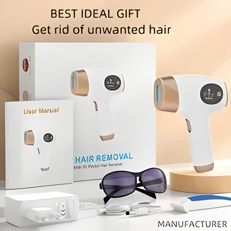 Home-use electric hair removal device with photonic skin rejuvenation and full-body IPL