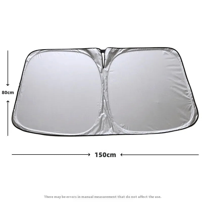 Titanium silver aluminium foil car sunshade for windshield heat and UV protection
