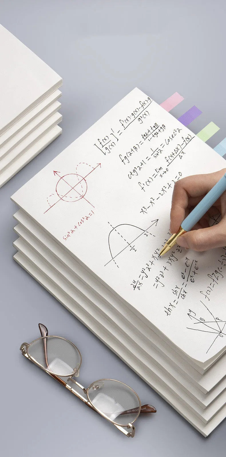 Blank draft book paper notebook 250 x 170 mm with simple style and eye protection feature