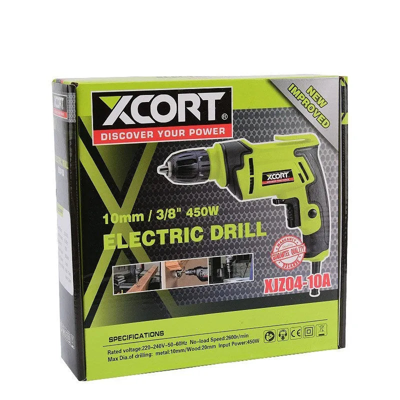 450W pistol grip electric hand drill with multi-speed control and 10mm chuck