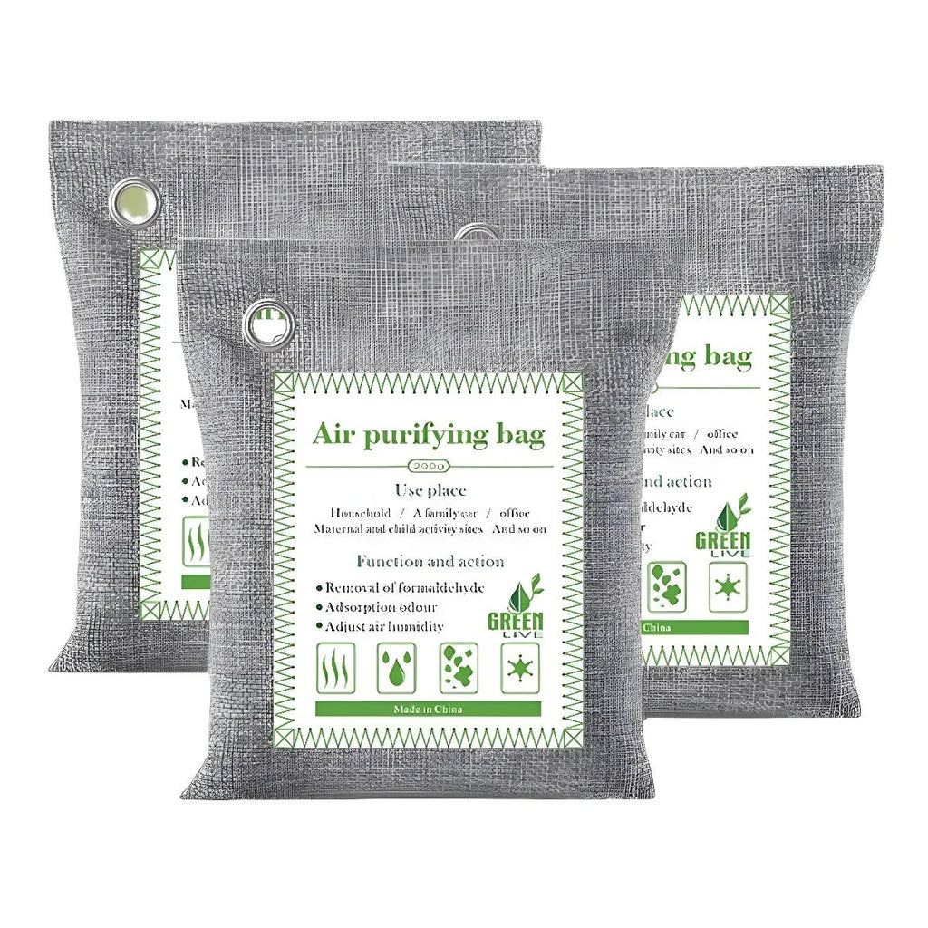 Sewing style bamboo charcoal activated carbon bag for household formaldehyde and odour removal
