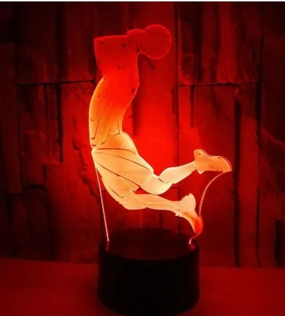 3D shooting night light with acrylic board, ABS base, touch and remote control, seven colours
