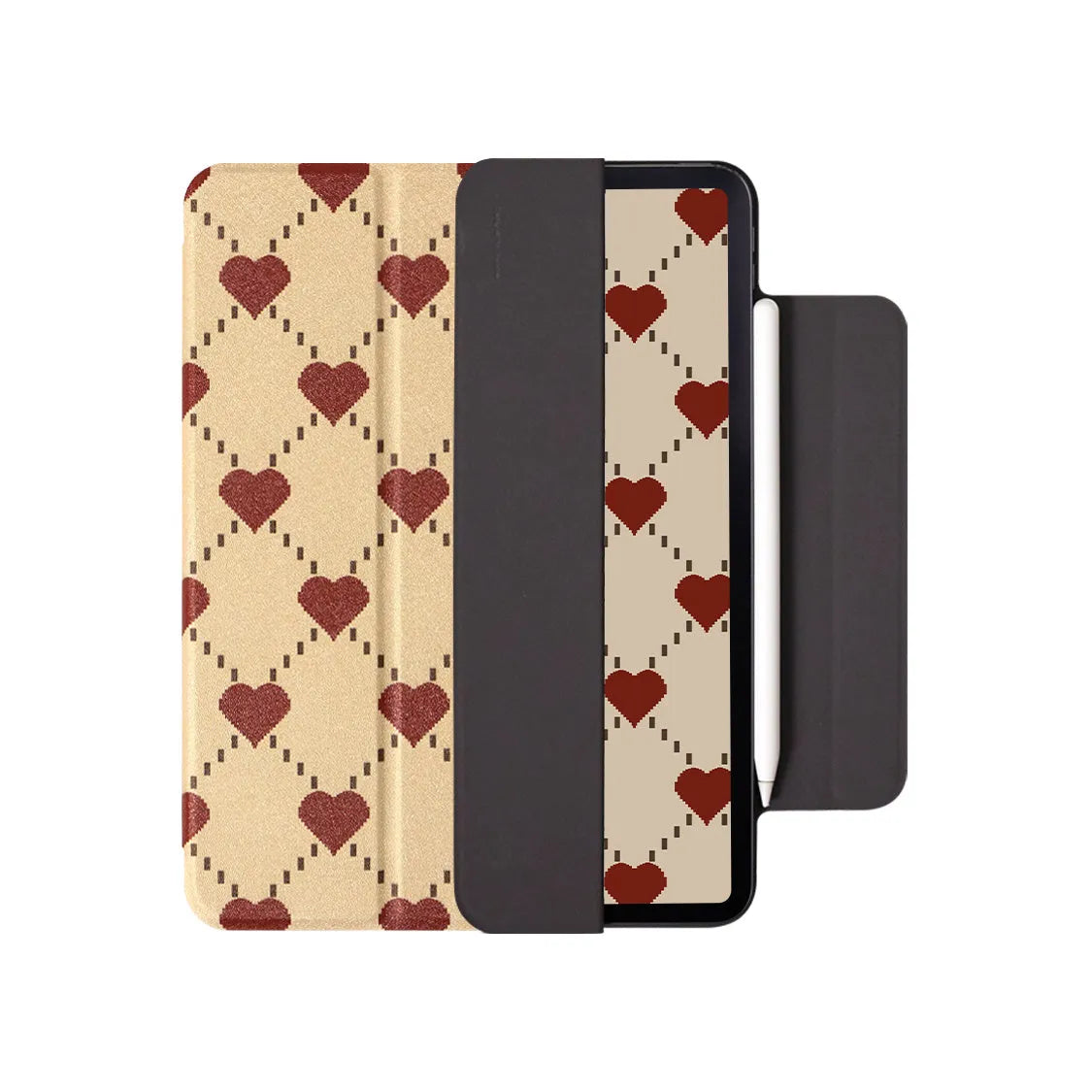 Polyurethane magnetic clip protective case for iPad Air 4 and Air 5 tablet.