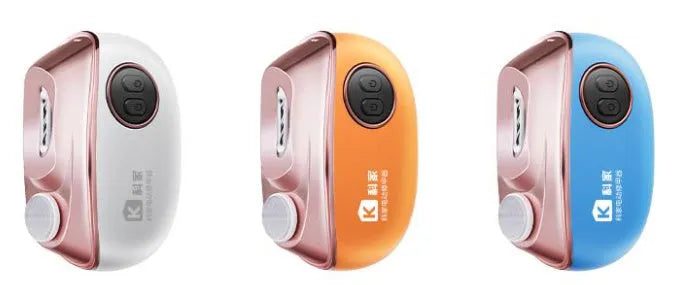 Blue electric nail clippers and polisher two-in-one with USB Type-C charging port