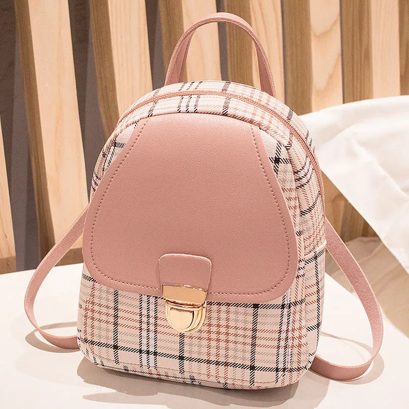 PU leather one shoulder diagonal phone bag shown in multiple colours: black, blue, brown, pink, red.