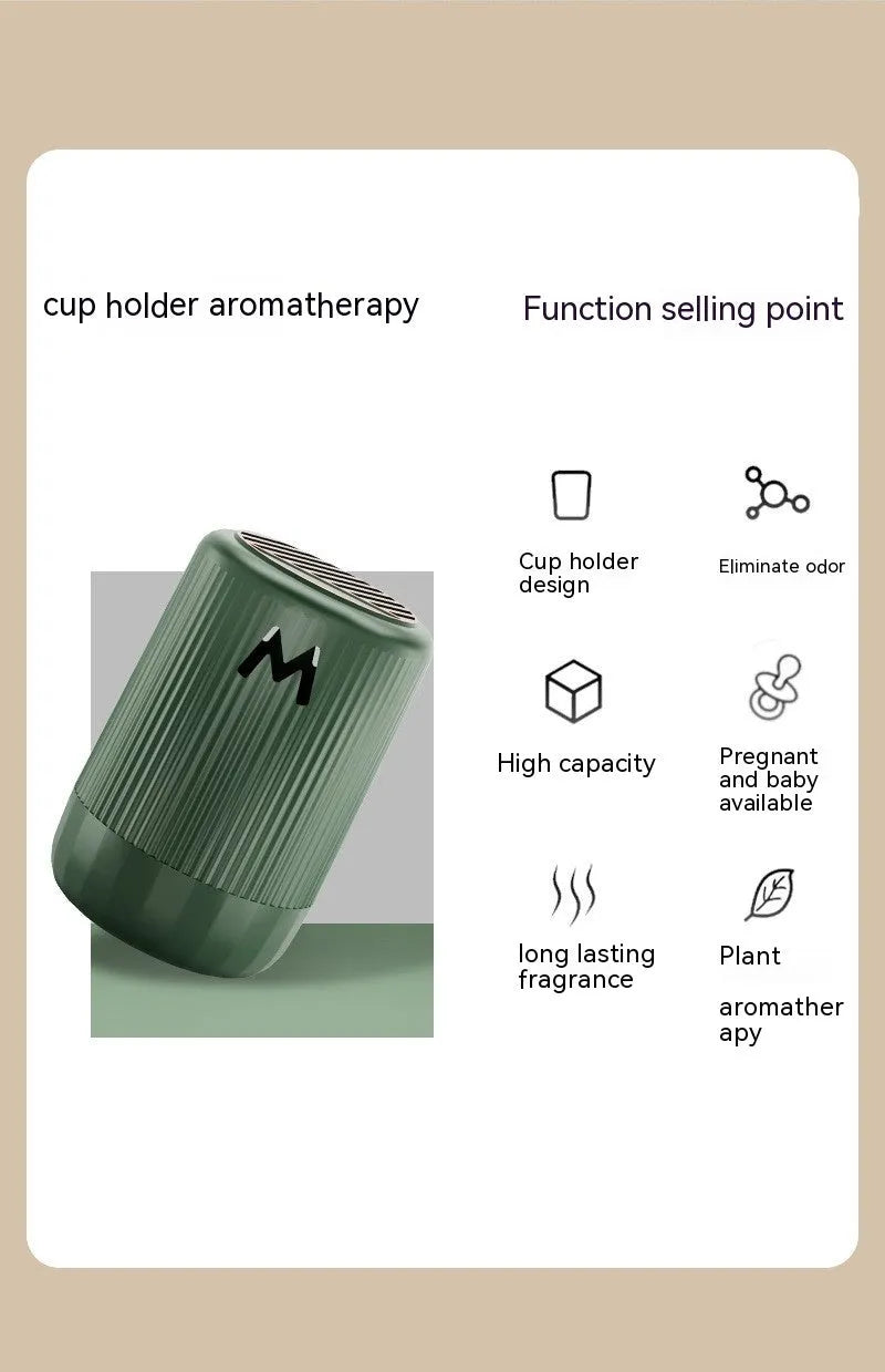 Solid car aromatherapy decoration cup in 10cm by 6cm size for odour removal and fragrance