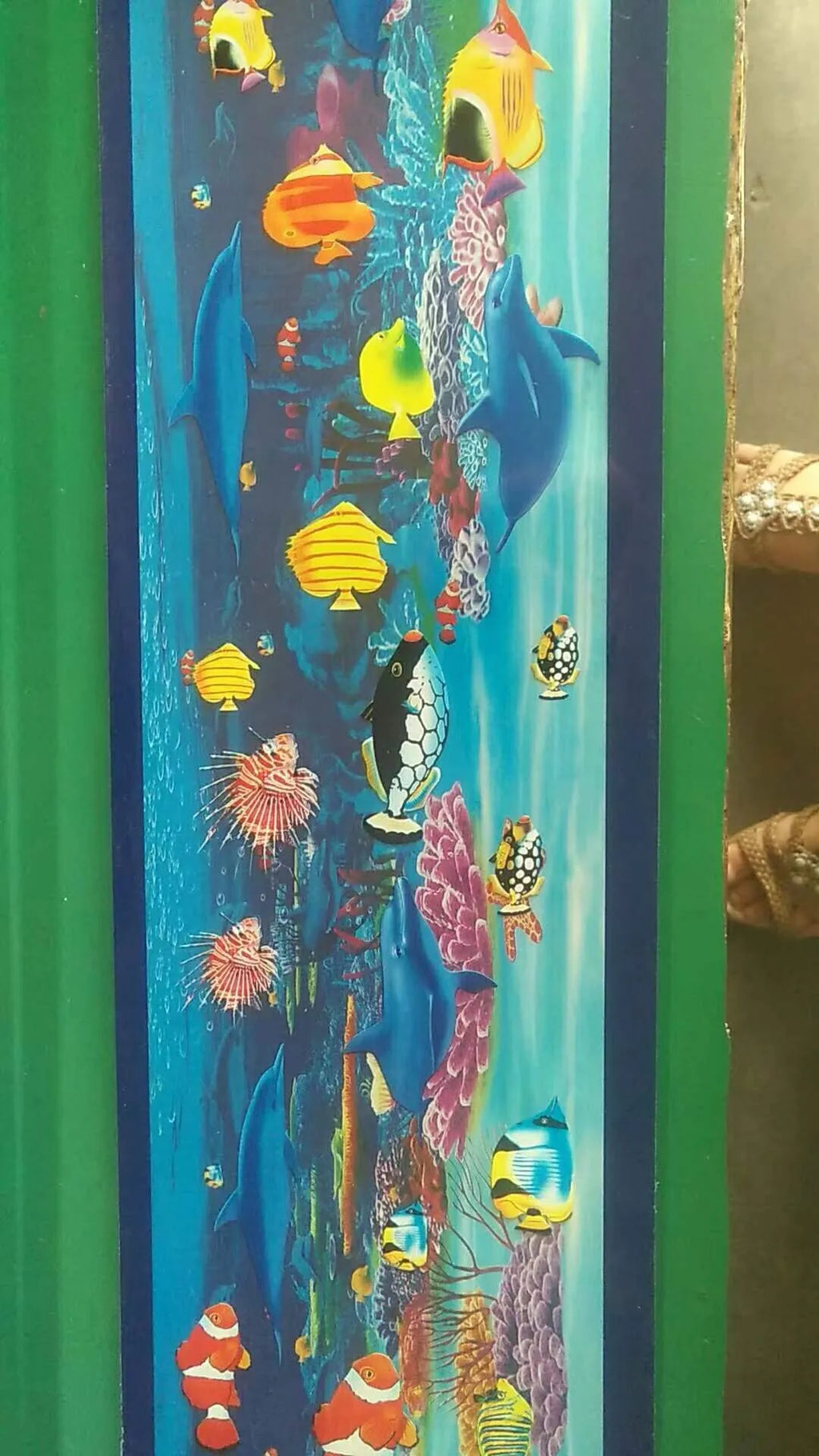 LED aquarium night lamp with plastic shell, fish design, 5W power, IP43 rating, and 30cm x 7cm x 23cm size