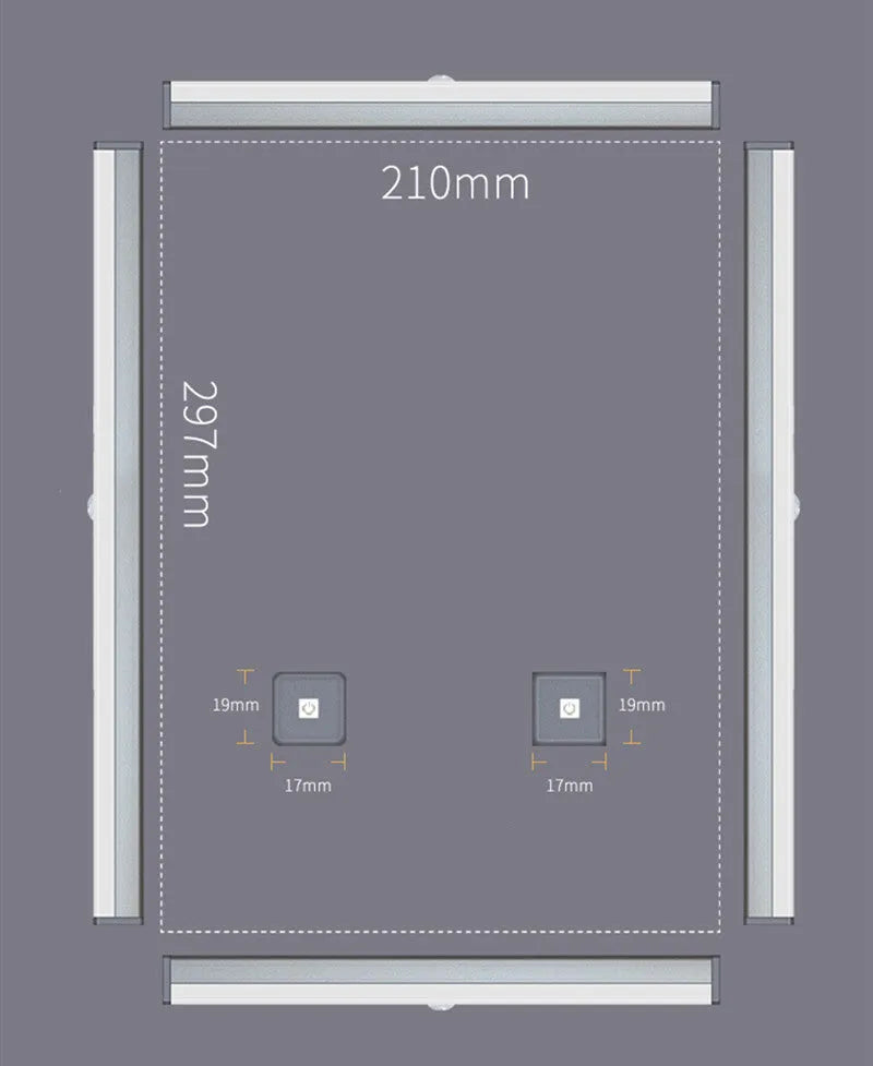 Silver aluminium LED motion sensor light with magnetic back for wardrobe and cupboard mounting.