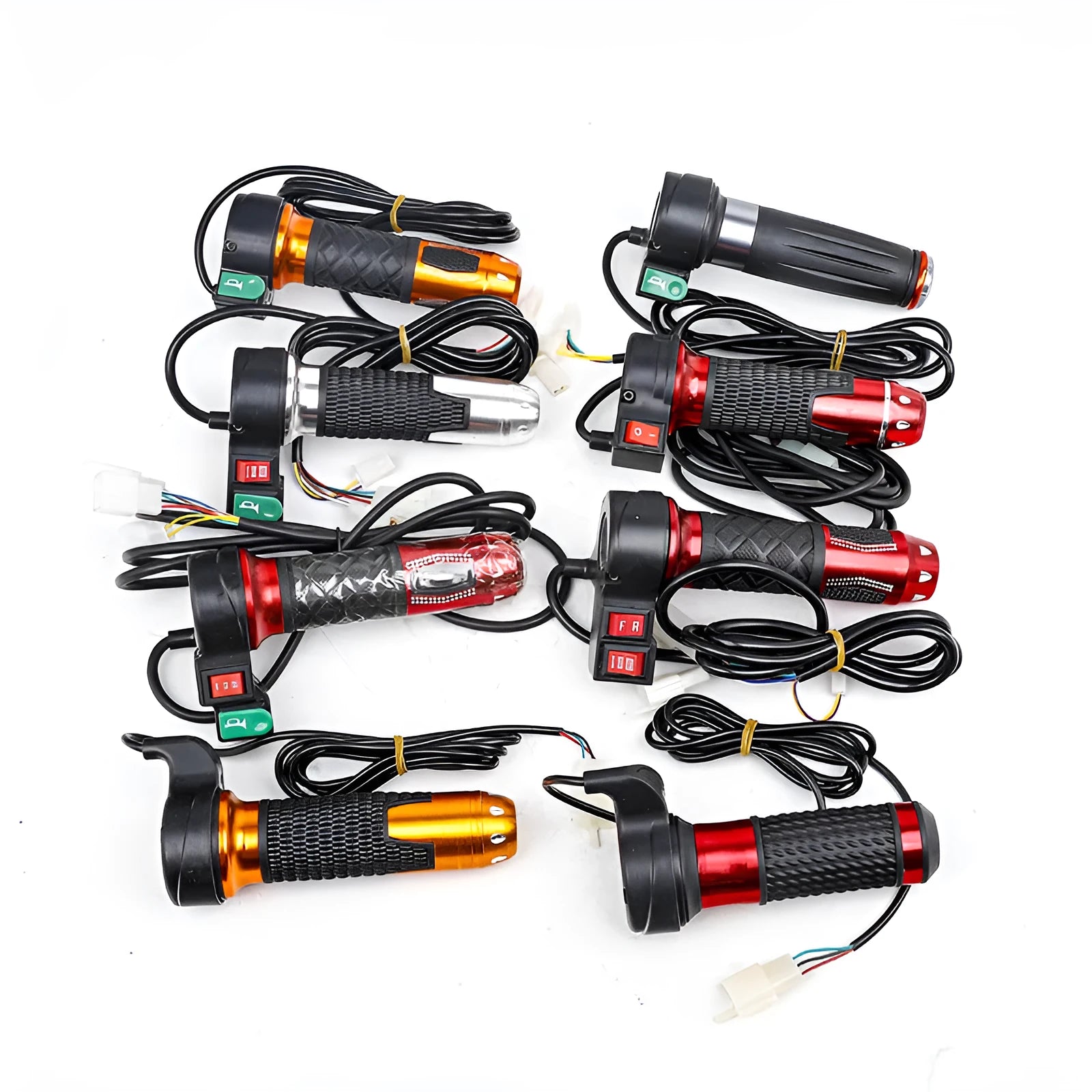 Plastic three-speed rotating throttle handle kit for three-wheel electric vehicle modification.