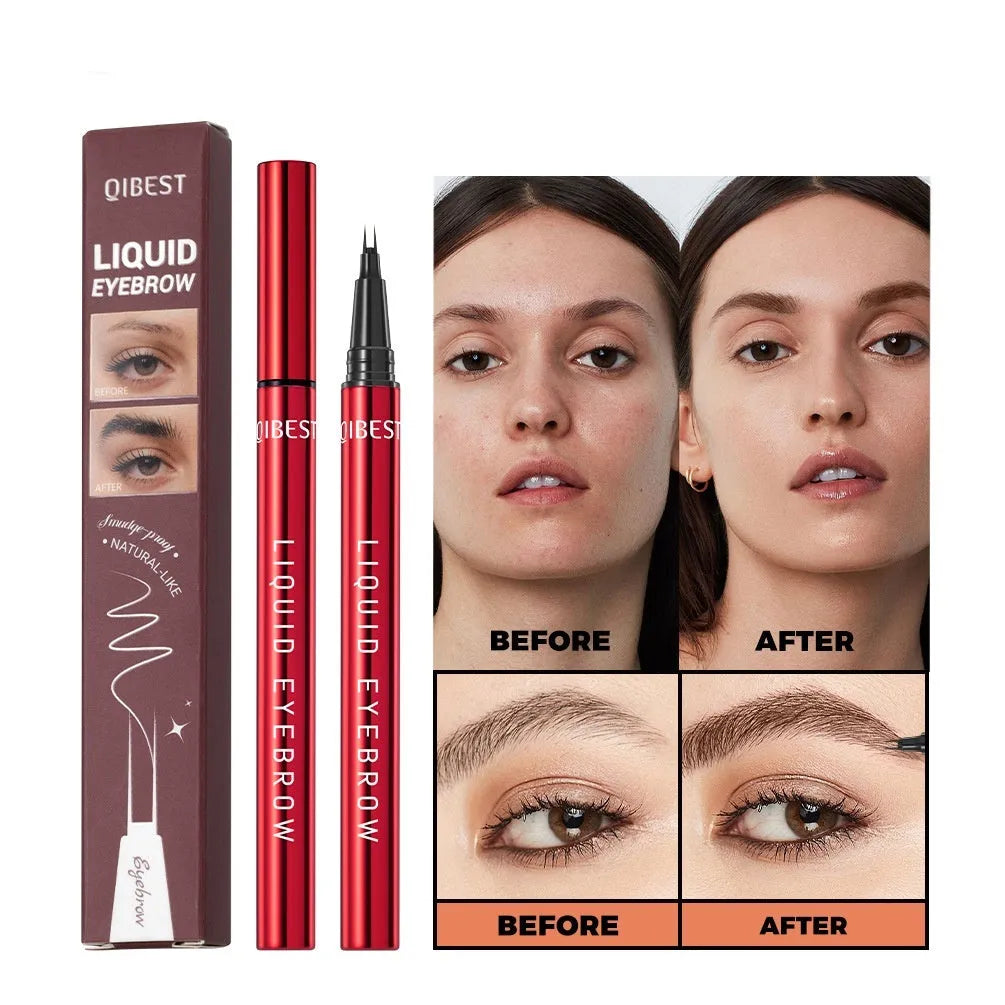 Waterproof oil resistant eyebrow pencil in brown, smudge-resistant standard specification, one piece