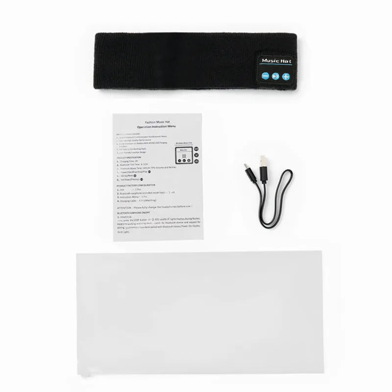 Bluetooth 5.4 audio headband with integrated eye mask in three colour options