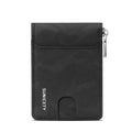 Camouflage large capacity zipper men's wallet in PU leather, black colour option