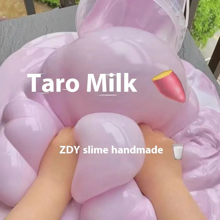 Thick non-stick foaming glue slime toy in 350ml, 580ml or 1200ml with fake water and hug milk styles for ages 7-14