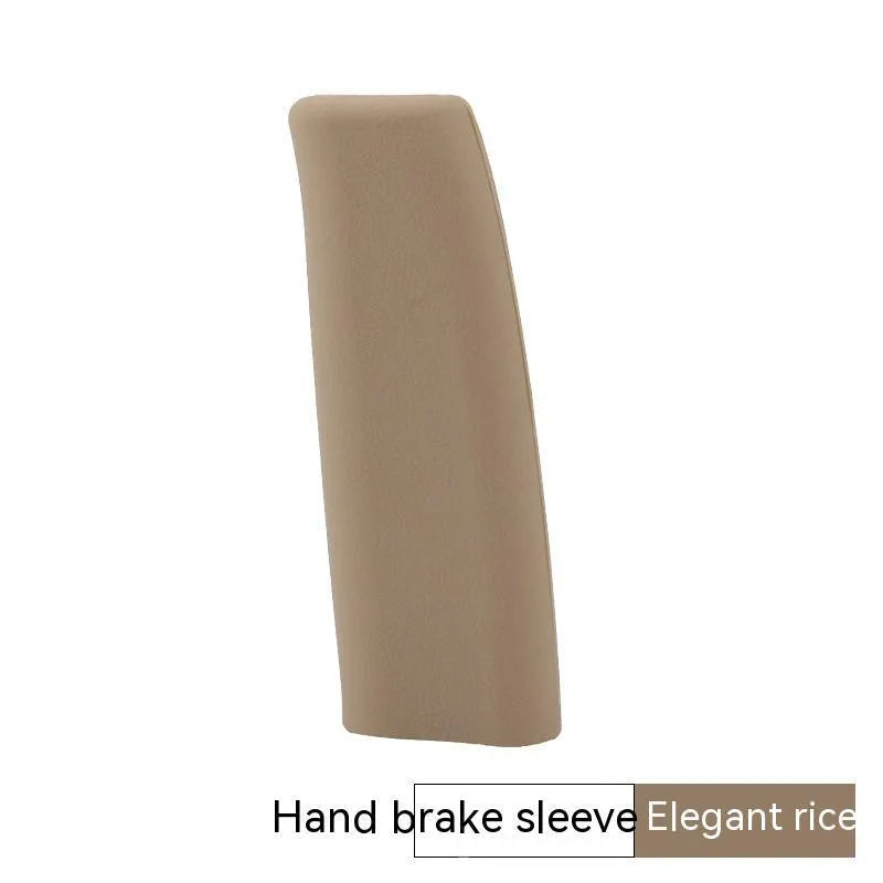 Silicone handbrake sleeve for cars in five colour options showing 12cm length