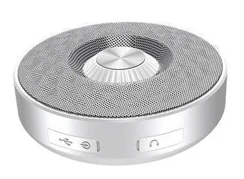 Mini wireless Bluetooth sound box speaker in black, orange and silvery white colour options.