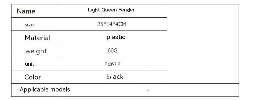Carbon fibre lengthened rear mudguard and inner plate kit for Light Bee electric off-road bicycle.