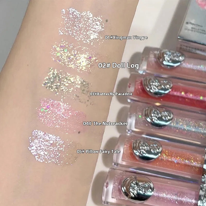 Ballet brand liquid eye shadow bottle showing one of five colour choices: pink, coral, purple, brown, or rose gold.
