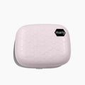 Electric ultrasonic cleaning machine body for invisible glasses in plastic with 85x65x30mm dimensions available in Pearl White Blue and Pink