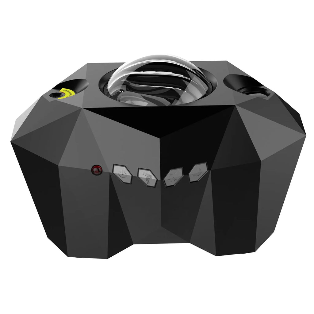 LED projector with green laser and multi-colour water wave, 13 colour patterns, USB powered, remote control included