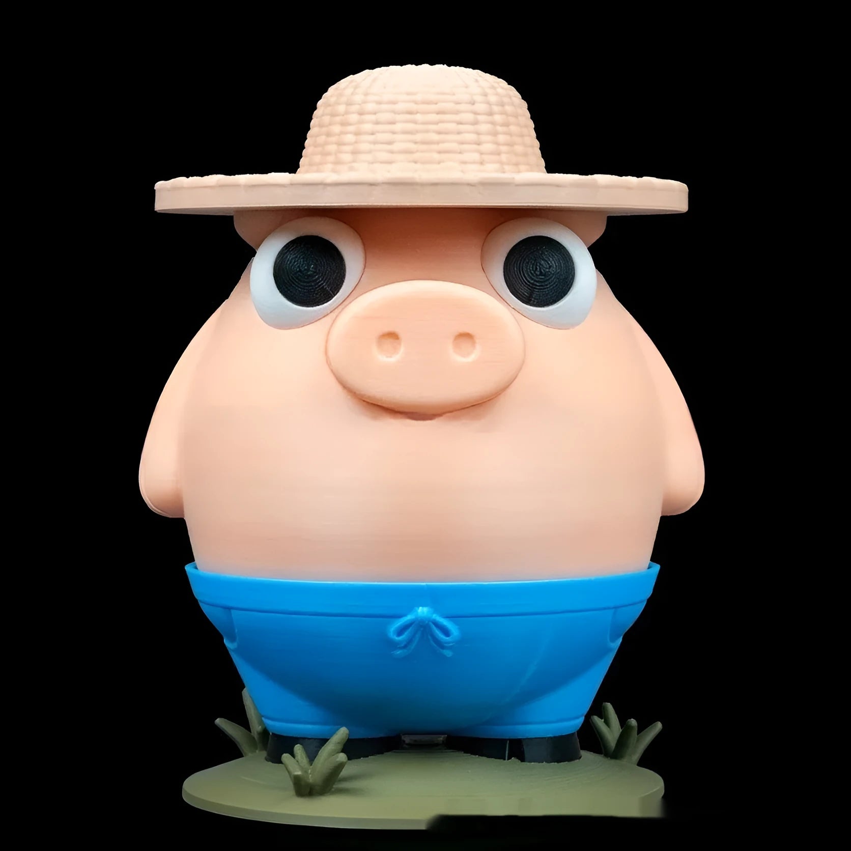 Creative farm animal plastic coin bank in pink colour measuring 17 x 11 x 11.7 cm
