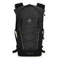 AZELA 22L outdoor hiking backpack in black with grid pattern and ergonomic design, lightweight trekking daypack for camping and travel.