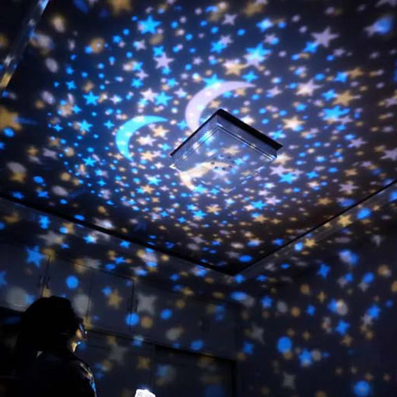 Constellation projector night light with USB cable and five film sets, ABS and PVC build, 5W LED
