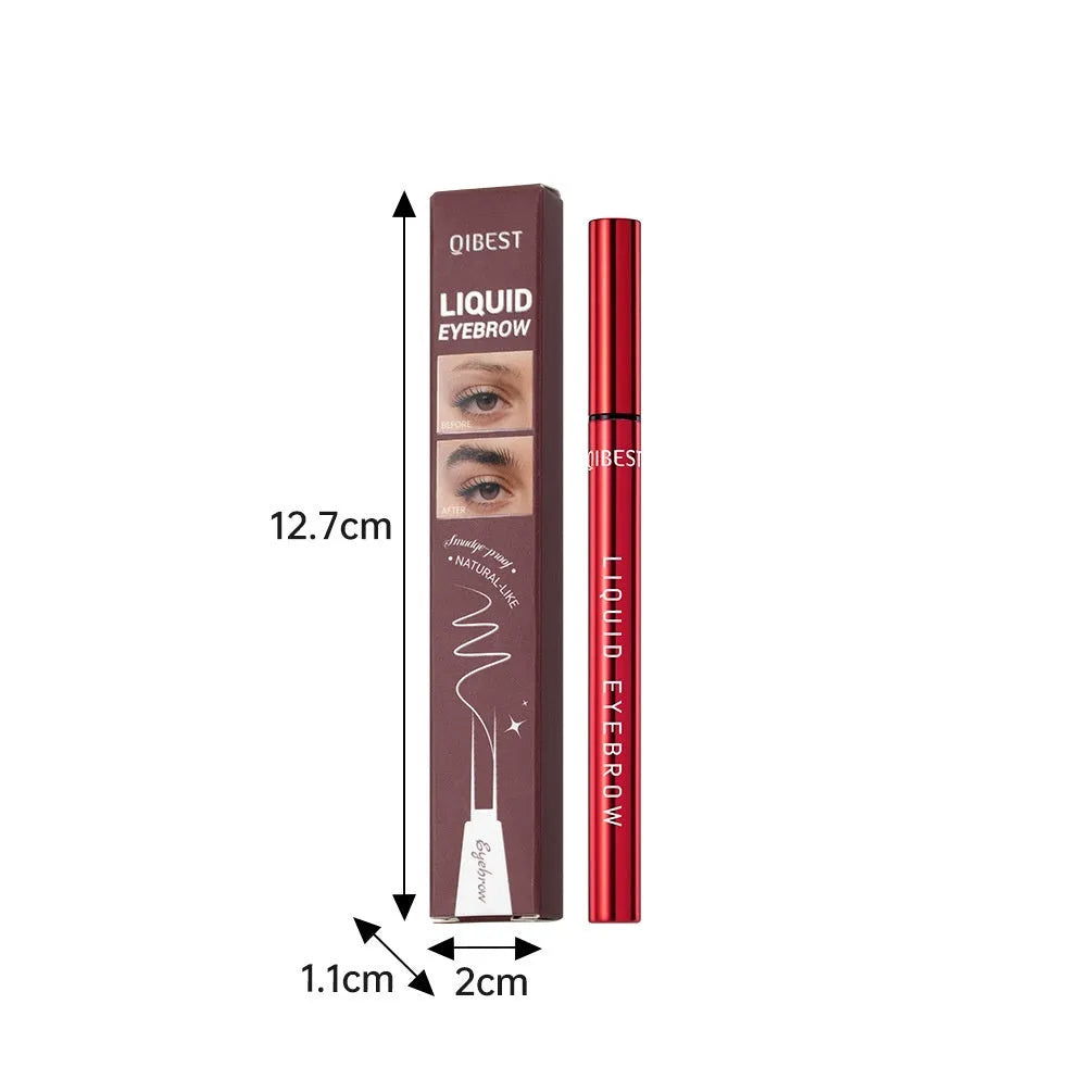 Waterproof oil resistant eyebrow pencil in brown, smudge-resistant standard specification, one piece
